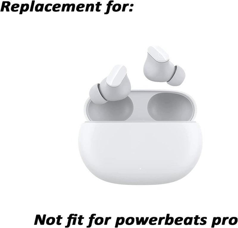 luakesa Replacement Silicone Tips Earbuds Buds Eartips Set for Beats Studio Buds Earphone Headphones,6 Pairs (White) - Image 4